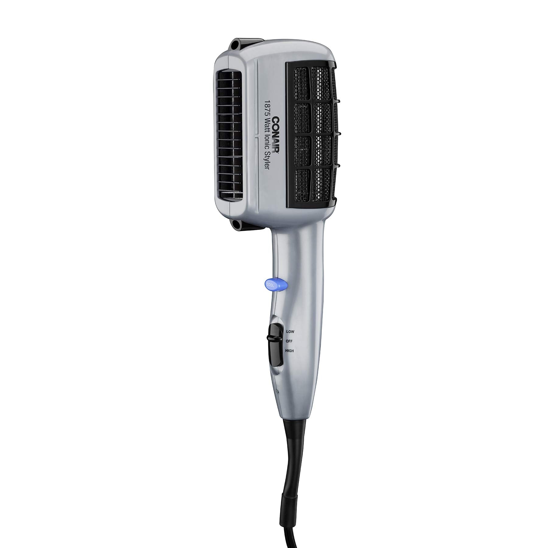 Conair 1875 Watt 3-in-1 Styling Hair Dryer with Ionic Technology, One Step Style and Dry, 3 Attachments to Detangle / Straighten / Volumize